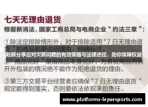 赵鹏分享应对欠薪问题的有效策略与法律途径,助你保障权益 赵鹏分享应对欠薪问题的有效策略与法律途径,助你保障权益